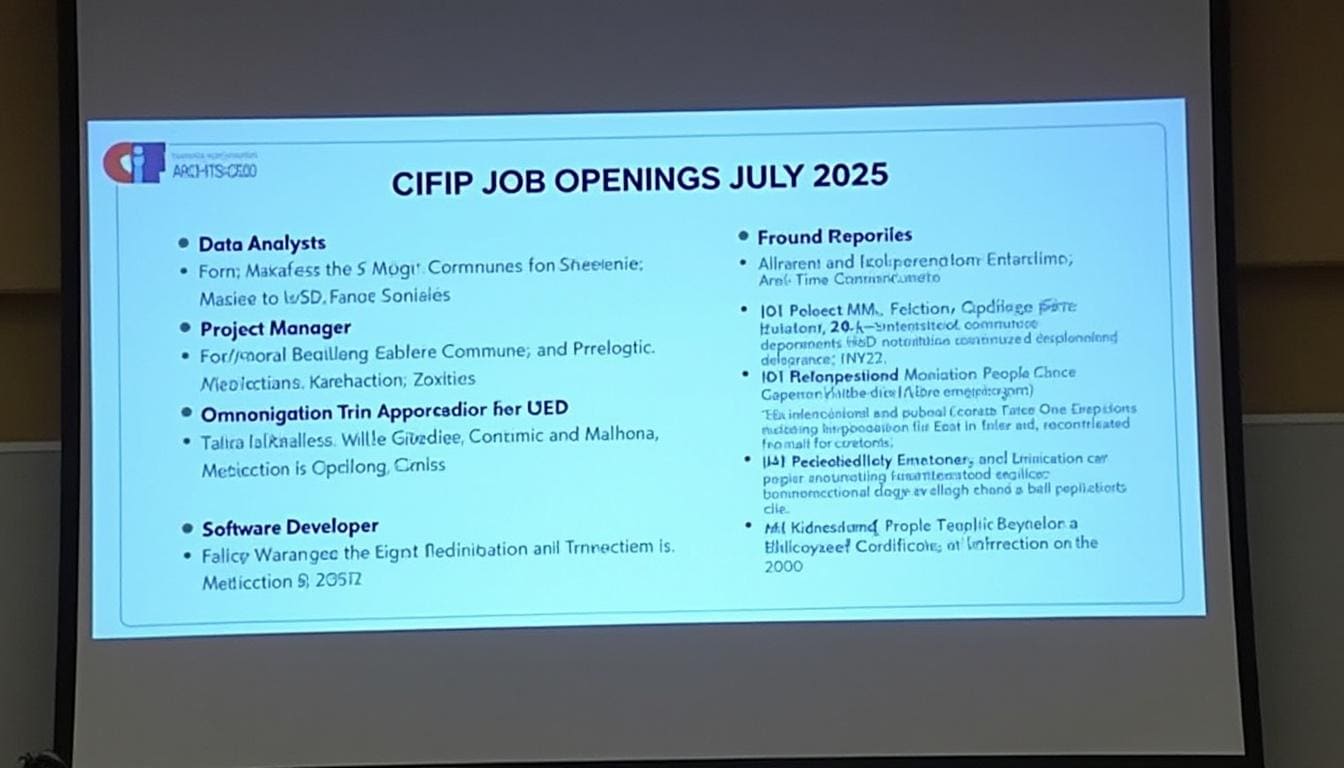 découvrez les opportunités de carrière au cifip avec l'ouverture de nouveaux postes à partir du 6 juillet 2025. rejoignez une équipe dynamique et participez à des projets innovants dans un environnement de travail stimulant.